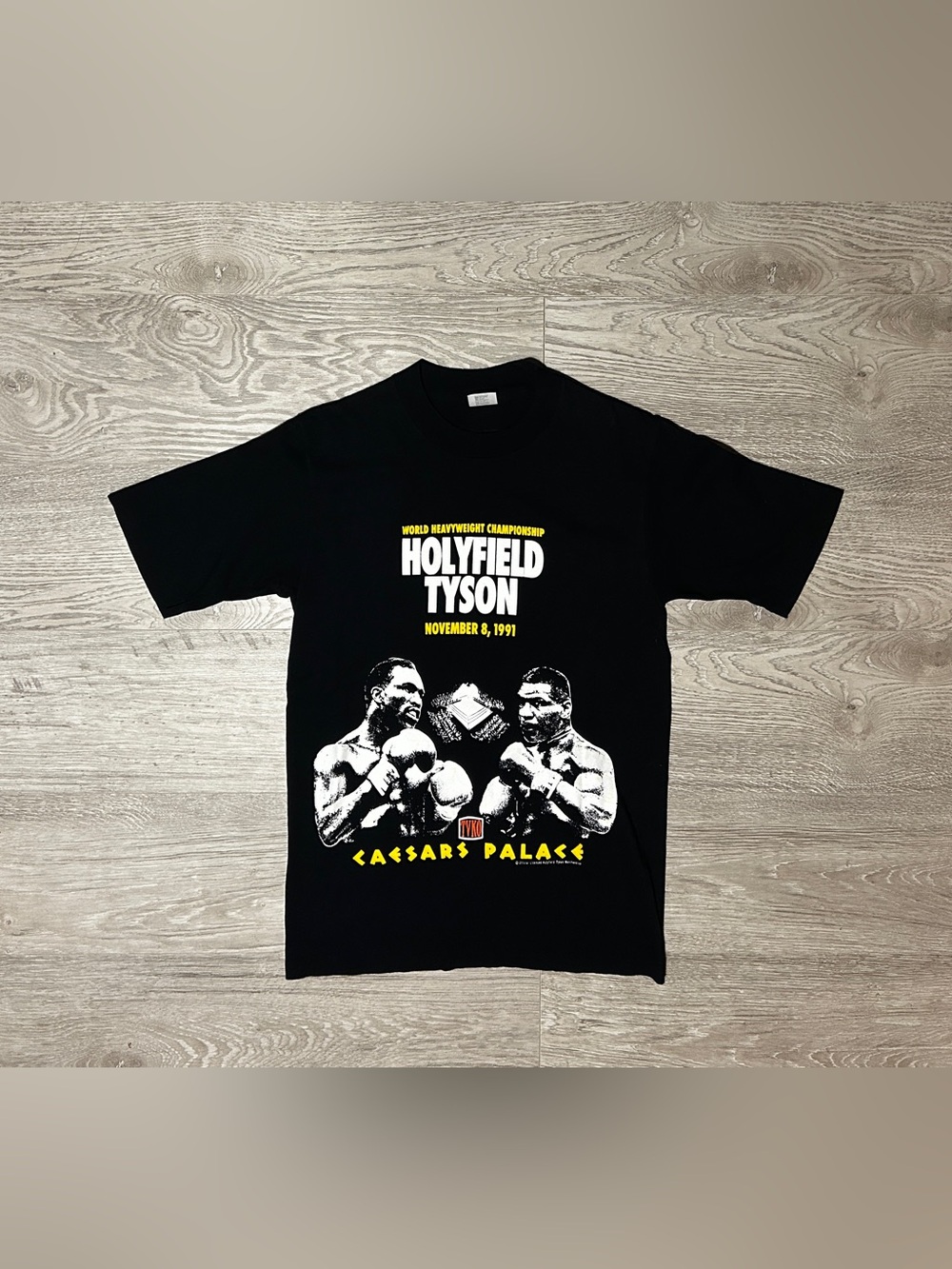 1991 Vintage Mike Tyson vs Evander Holyfield Caesars Palace Boxing Match Shirt